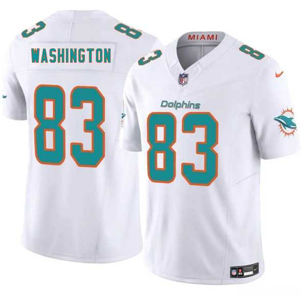 Men & Women & Youth Miami Dolphins #83 Tahj Washington White 2025 Draft F.U.S.E. Vapor Limited Stitched Jersey->miami dolphins->NFL Jersey